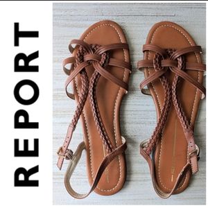 Report Women's Galaxie Strappy Brown Sandals